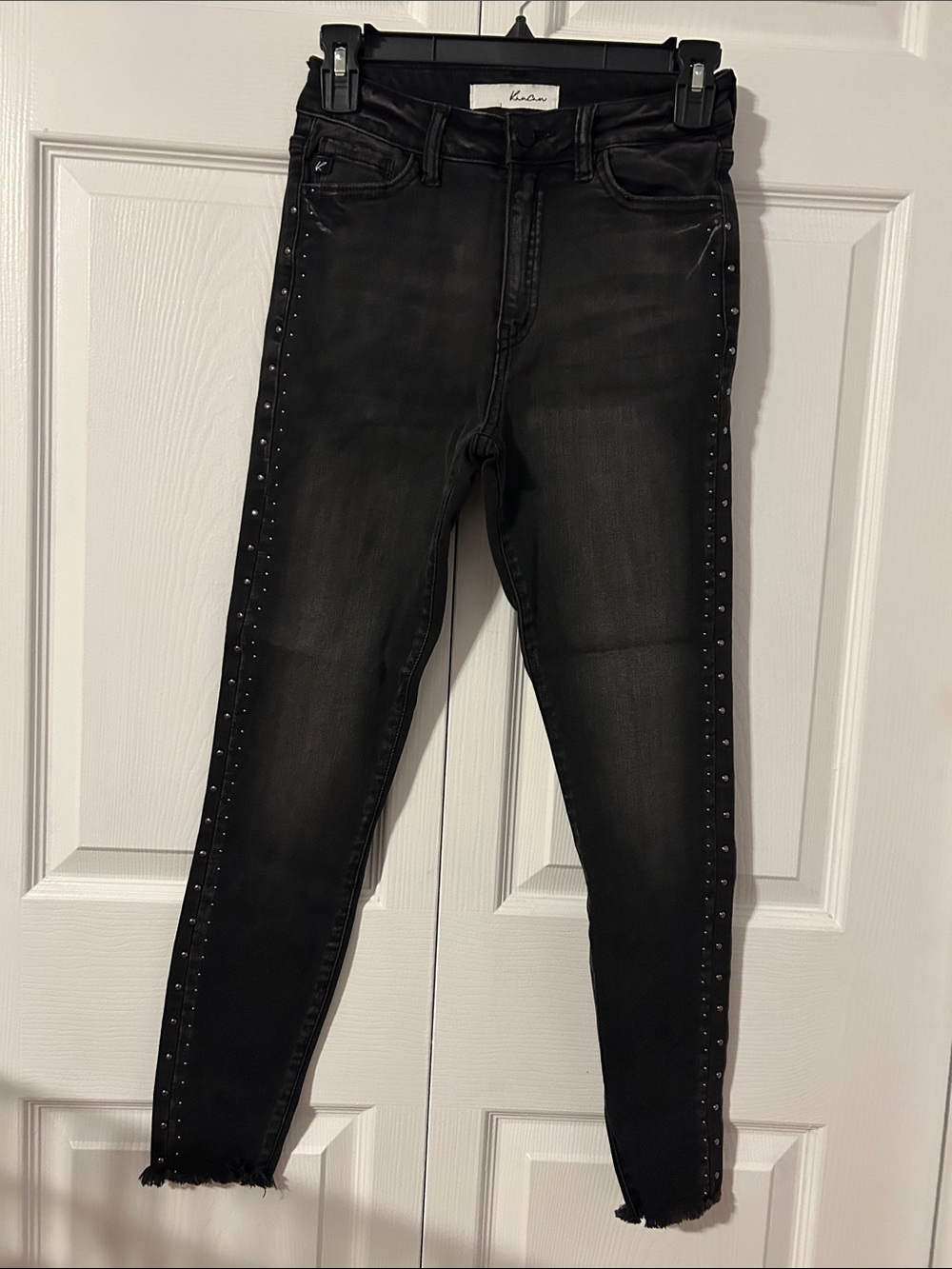 KanCan Black Skinny Jeans with Side Stud Detailing